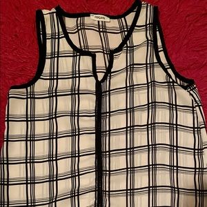 Black and White Blouse